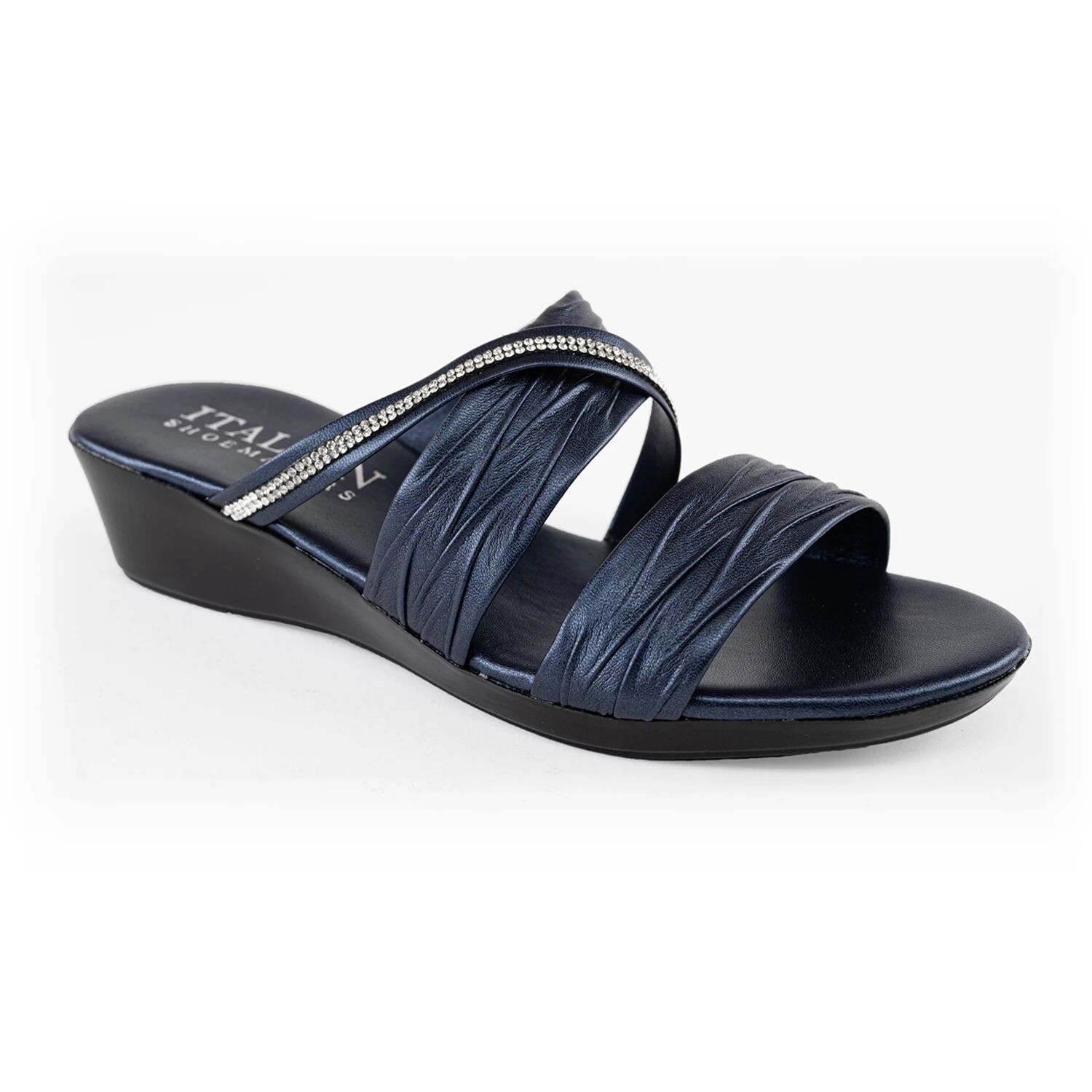 Женские итальянские сандалии на танкетке Hollis Shoemakers Italian Shoemakers, синий