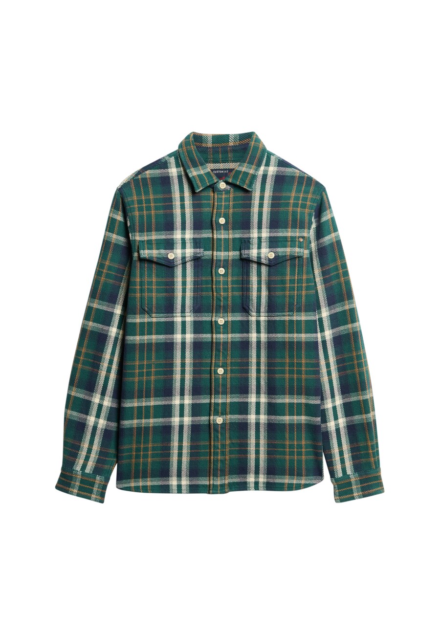 

Рубашка на пуговицах классического кроя Superdry, темно-зеленый