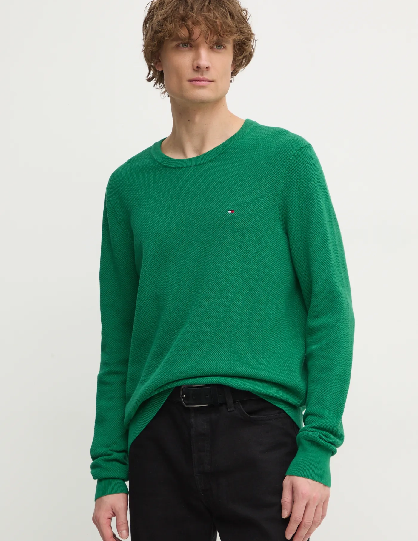 

Хлопковый свитер Tommy Hilfiger, зеленый