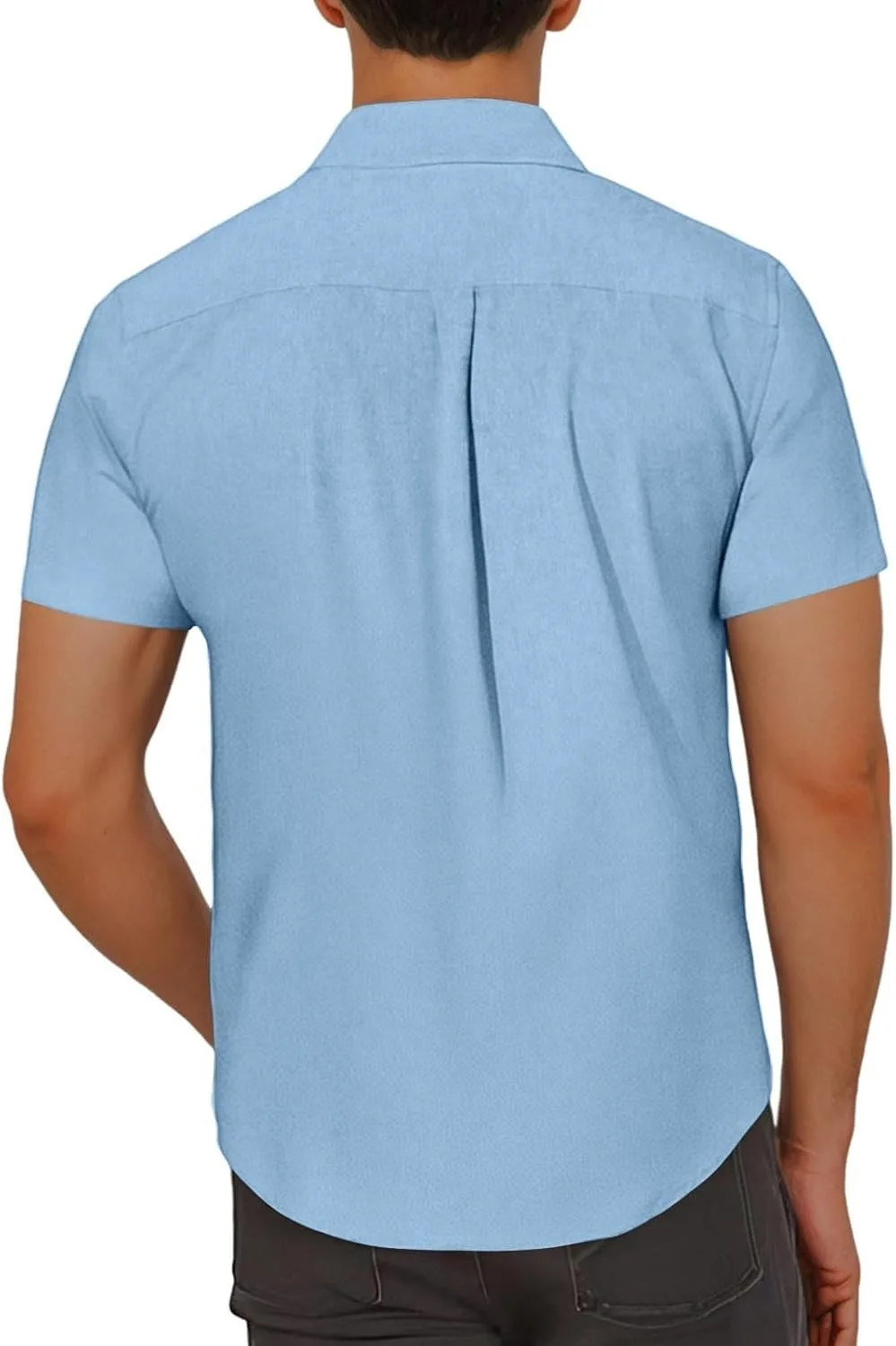 Мужская рубашка с коротким рукавом Casual Button Down Wrinkle Free — фото 2