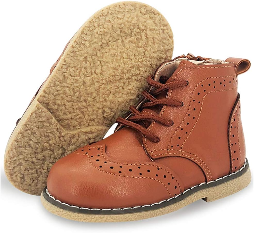 

Ботинки для малышей Timatego для мальчиков и девочек, походные, водонепроницаемые, с нескользящей подошвой, теплые зимние ботинки-оксфорды на щиколотку, детские сапоги для дождя и снега (для малышей/маленьких детей), 003 Brown