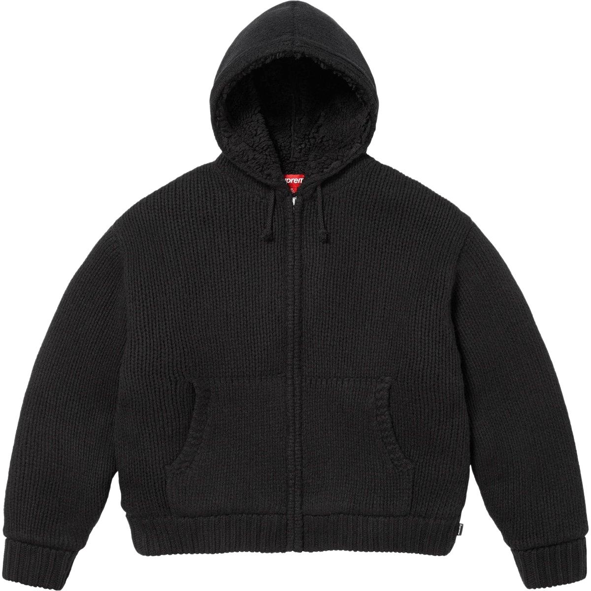 FW25 WEEK18 Толстовка с капюшоном на молнии с подкладкой из искусственного меха Unisex Supreme, розовый mélange — фото 2