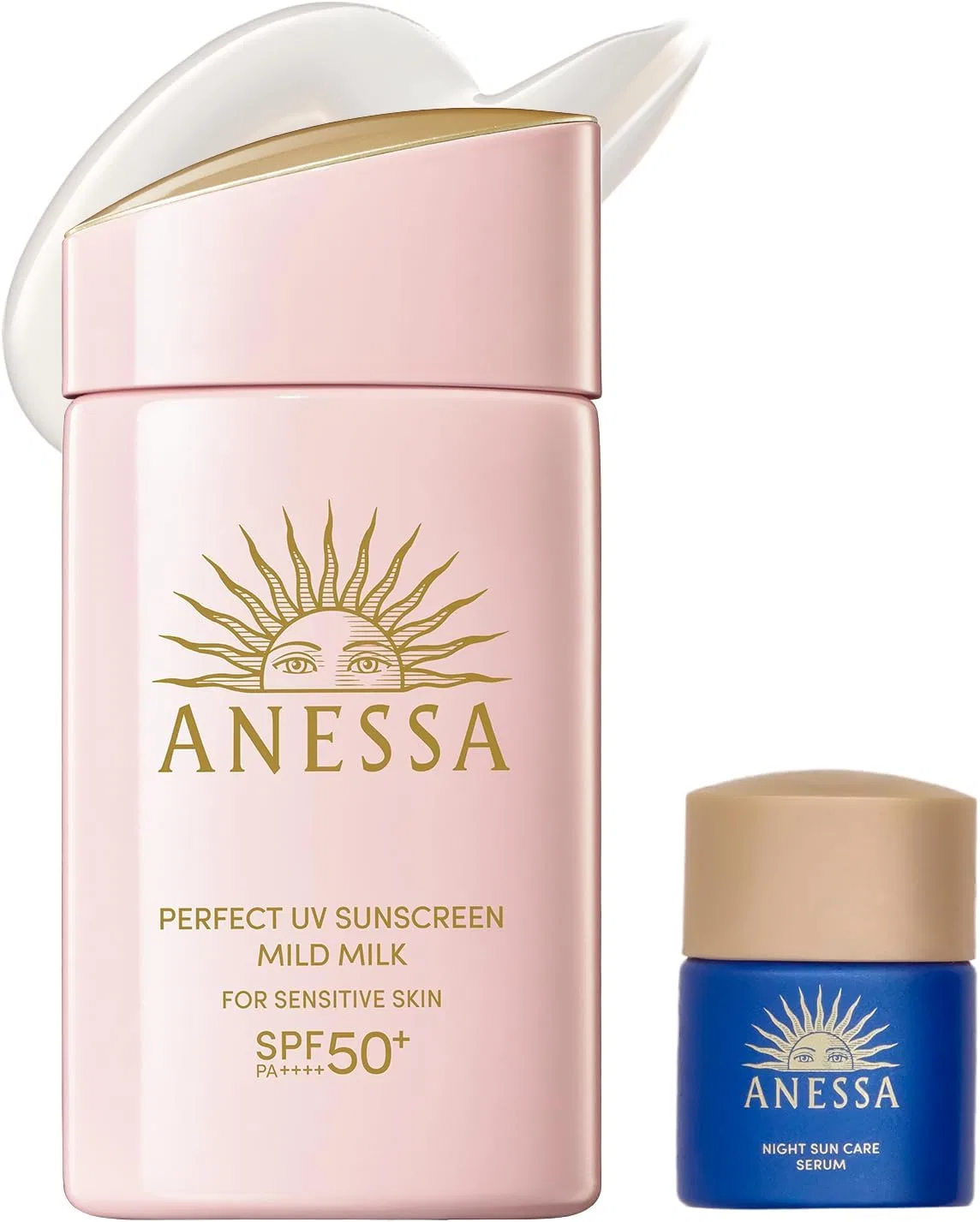 Солнцезащитное молочко Anessa Perfect UV Mild Milk SPF50+ PA++++ 60 мл + 12 мл