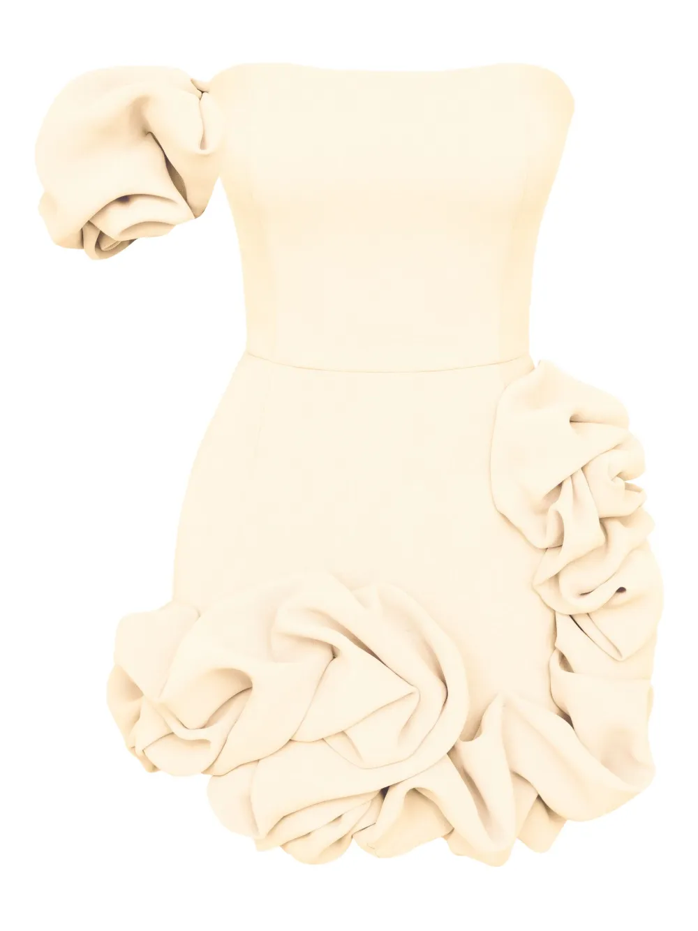 

Платье мини с оборками Post Meridiem, кремовый