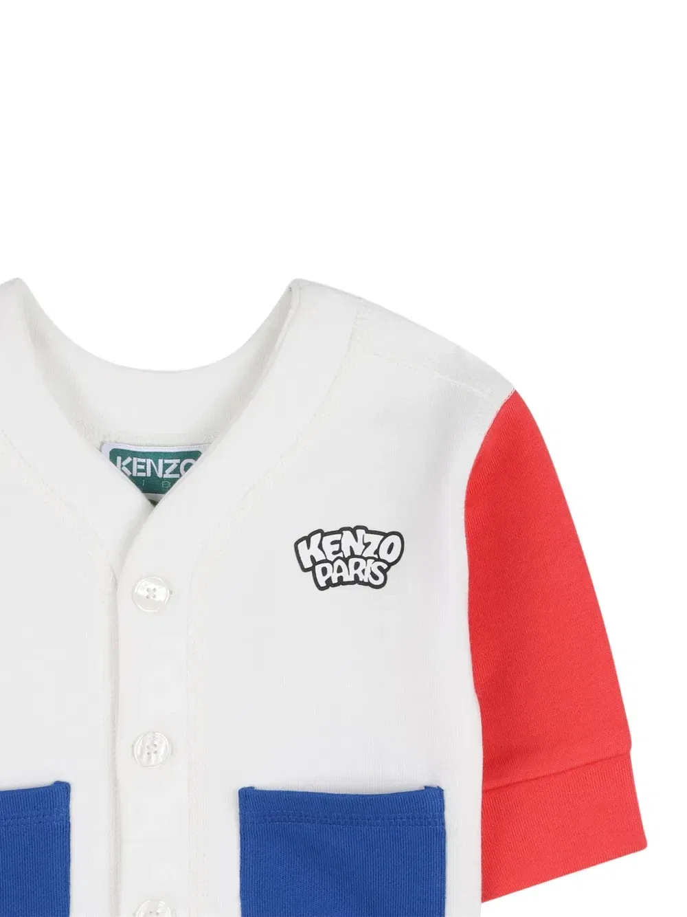 Толстовка с накладным карманом Kenzo Kids, белый — фото 3