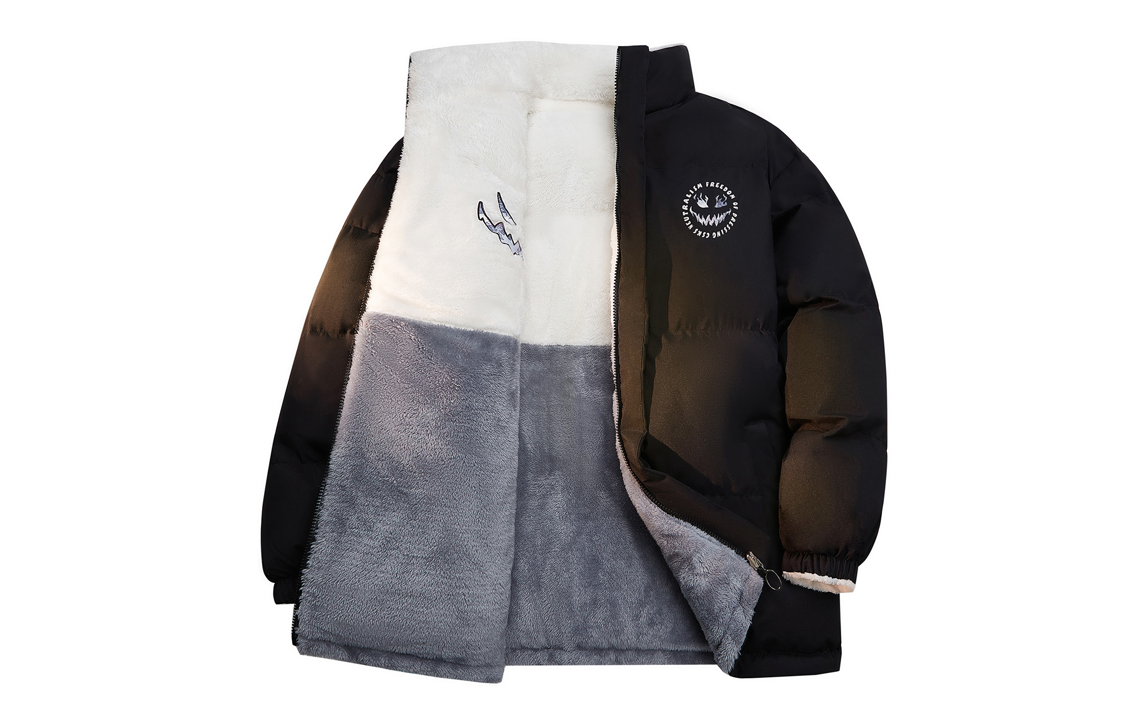 

Пуховик унисекс CSKS, Coffee (Reversible) with Free Jeans