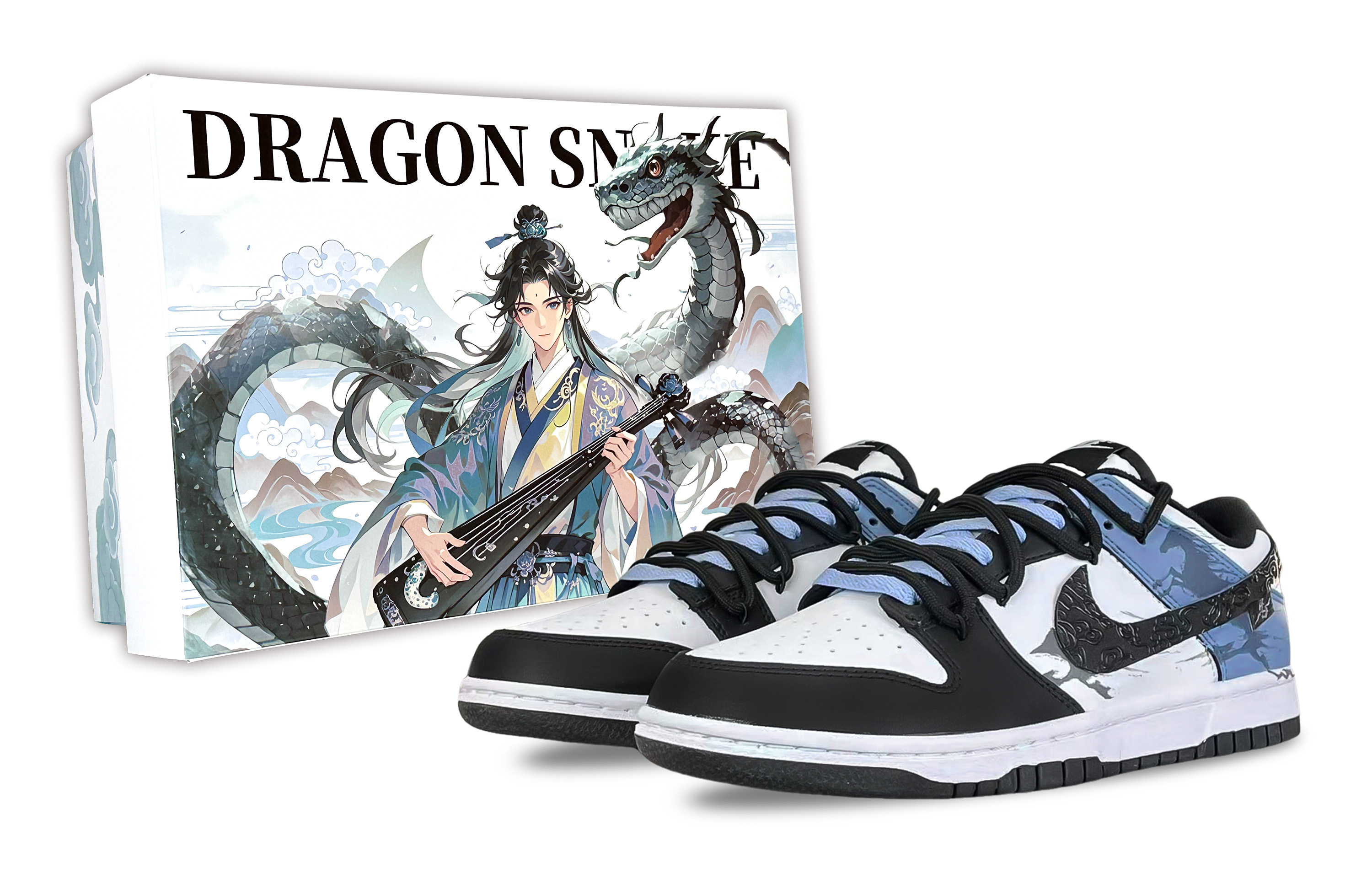 

Nike Dunk Low Sea Salt Bubbles, Cyan Brown, Special Packaging Abrasion Resistant Low top Skateboard Shoes Unisex