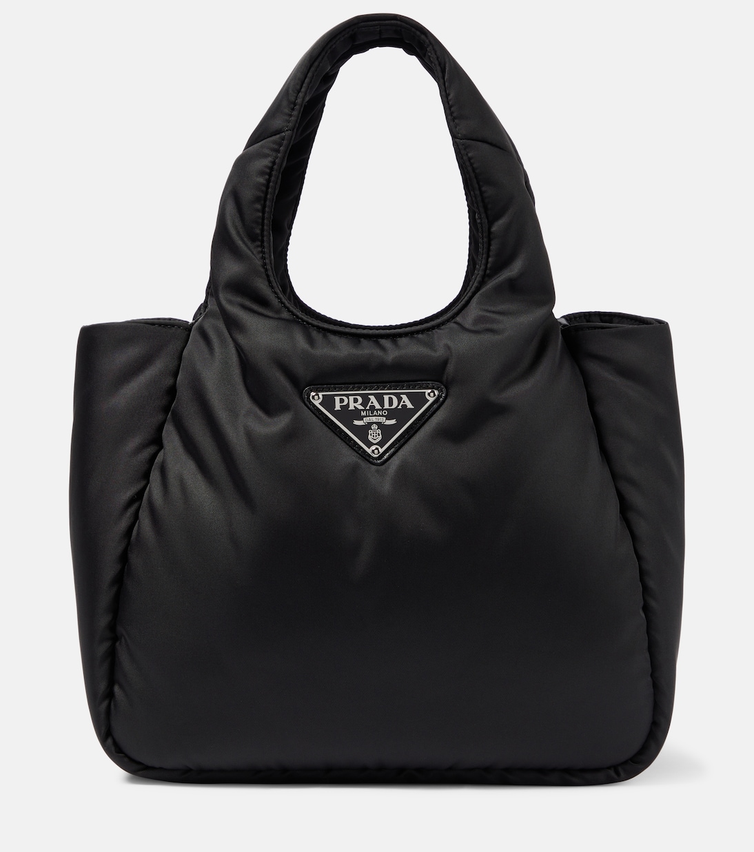

Re-Nylon Маленькая стёганая сумка-тоут Prada, черный