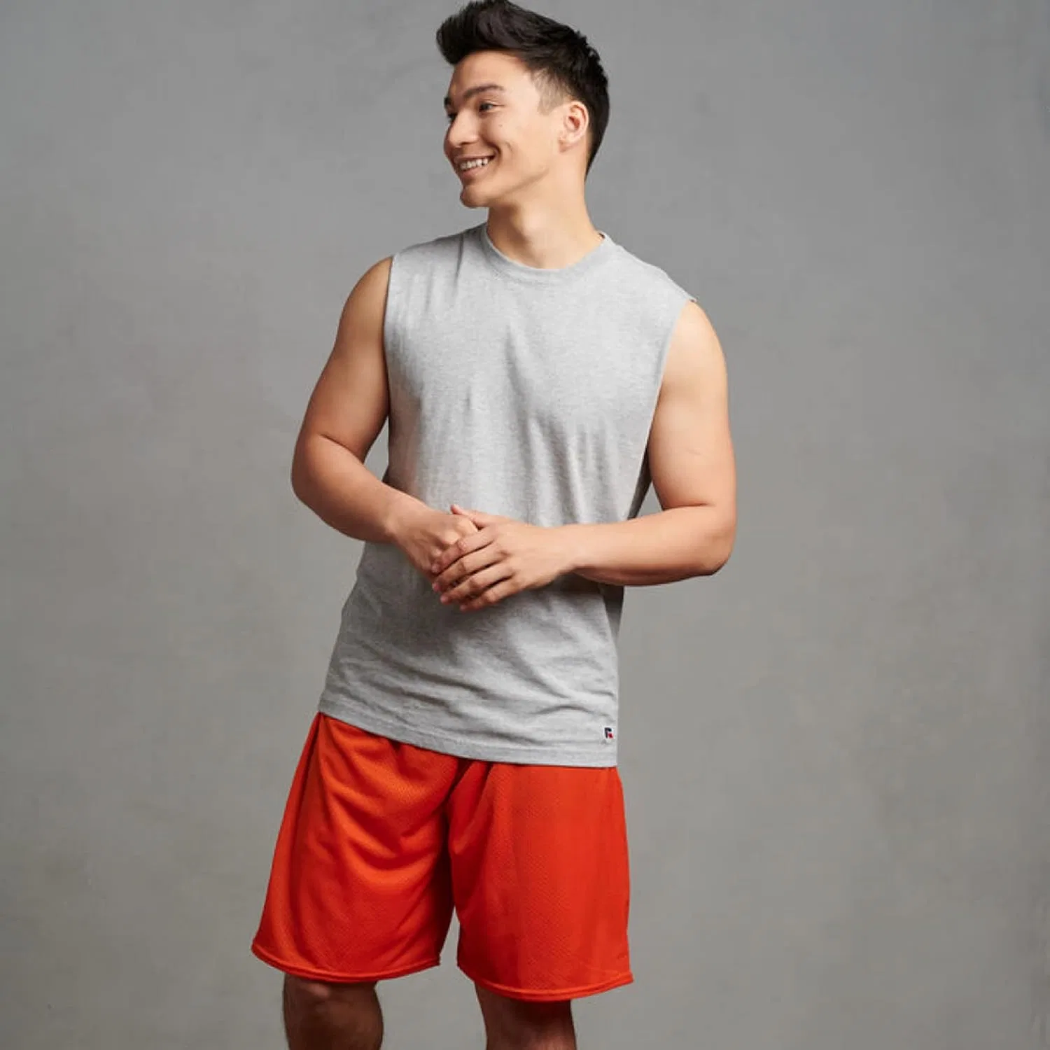 Детские сетчатые шорты Russell Athletic Big Boys' Youth, Burnt Orange — фото 2