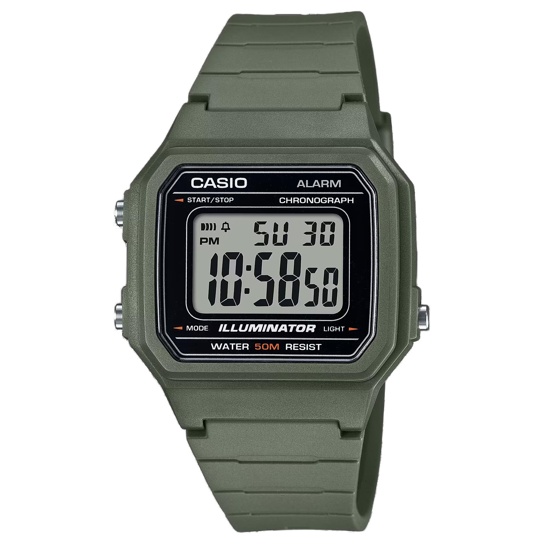 

Серые часы унисекс серии DIGITAL W-217H-3AVDF CASIO