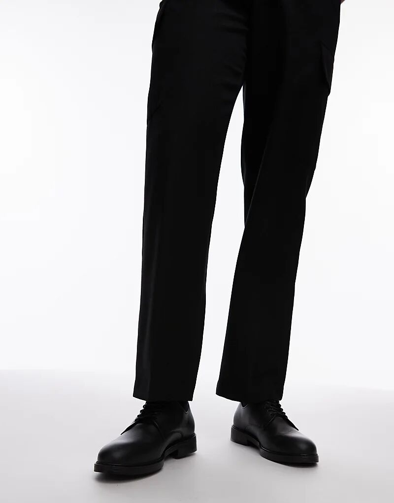 

Кожаные туфли дерби черного цвета Selected Homme