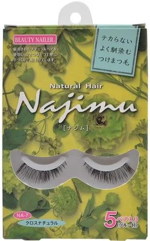 Ресницы натуральные Beauty Najimu Natural Hair, 5 пар + клей, Cross Natural Beauty Nailer