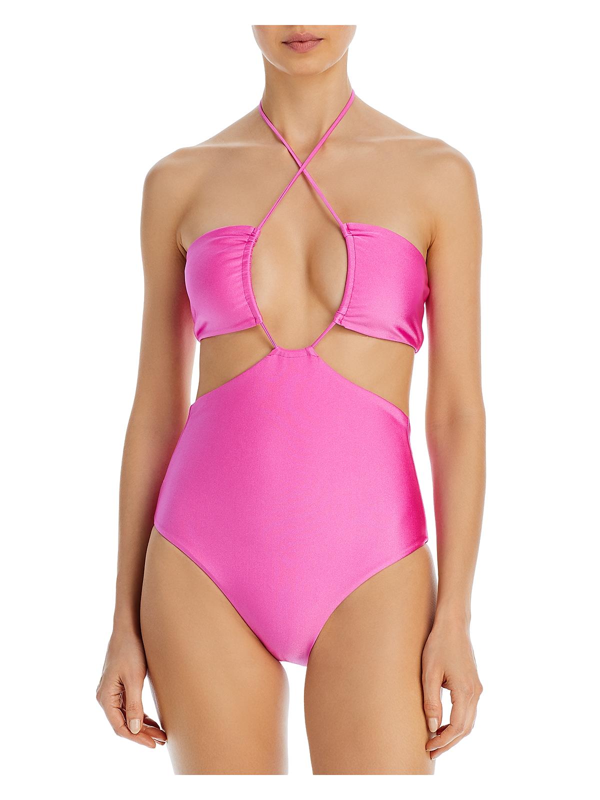

Женский слитный купальник из нейлона с вырезом JADE Swim, цвет azalea sheen