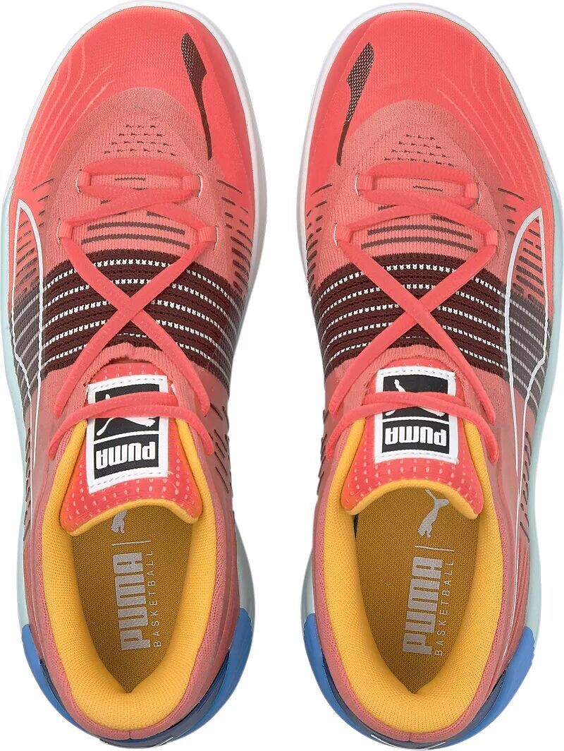 Баскетбольные кроссовки Puma Fusion Nitro Spectra, оранжевый/синий — фото 4