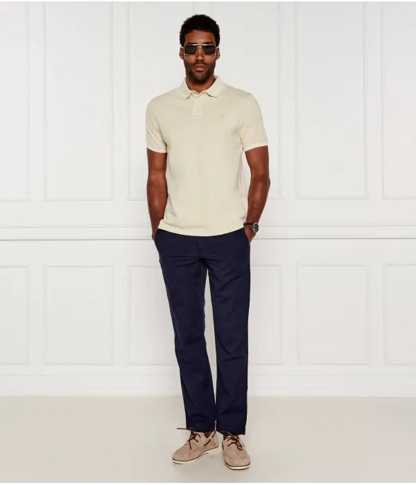 Футболка поло Slim fit Polo Ralph Lauren, бежевый — фото 2