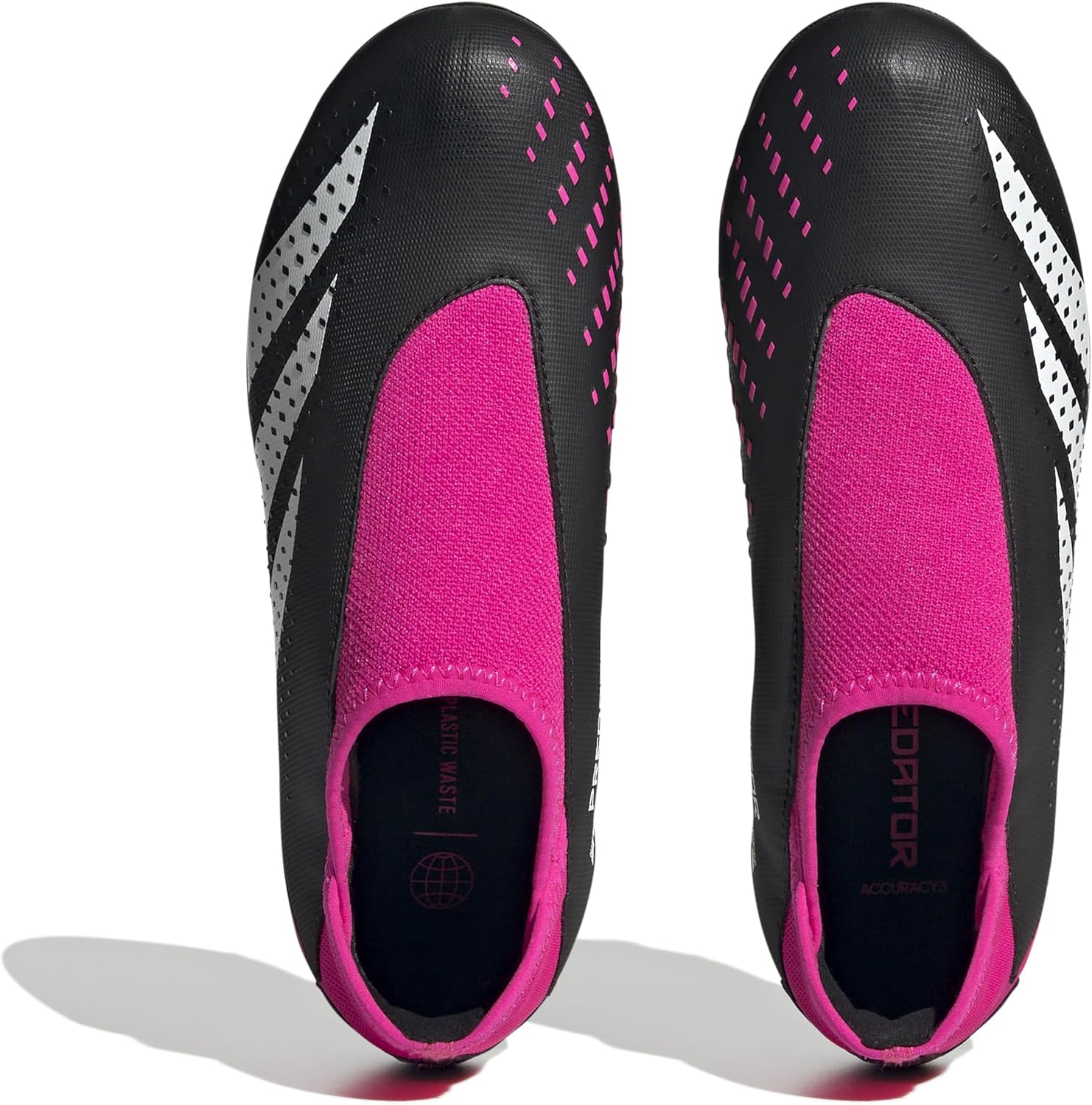Детские кроссовки adidas Predator Accuracy.3 для твердого грунта без шнурков, белый/черный — фото 4