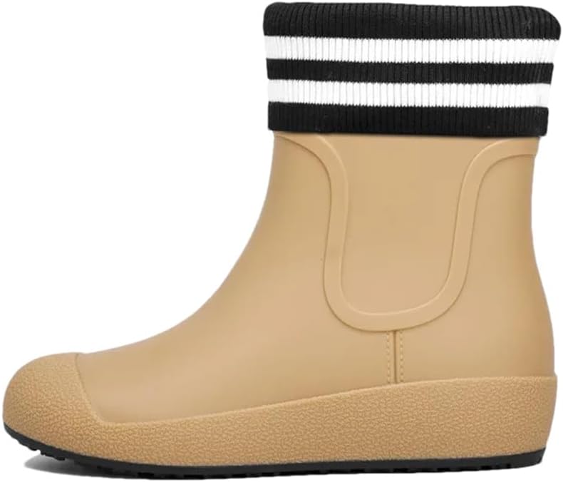 

Мужские и женские резиновые сапоги Wjnvfioo, модные резиновые сапоги, ботинки на платформе с противоскользящей подошвой, повседневная обувь, хаки