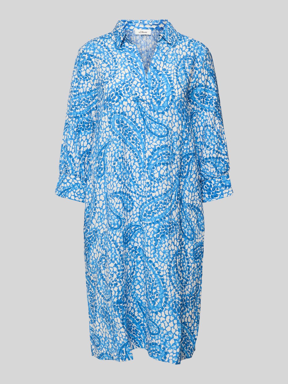 

Платье-рубашка свободного покроя с карманами s.Oliver RED LABEL, синий