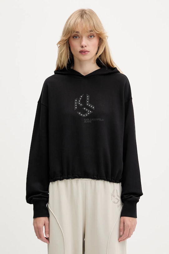 

Хлопковая толстовка Karl Lagerfeld Jeans, черный