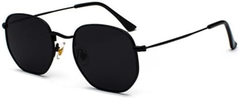 

Солнцезащитные очки 2027 года для мужчин и женщин, квадратная многоугольная форма, ретро-оправа, металлический каркас, защита от УФ-излучения TOP UV400 MTZJH, C01 Black Blackgrey