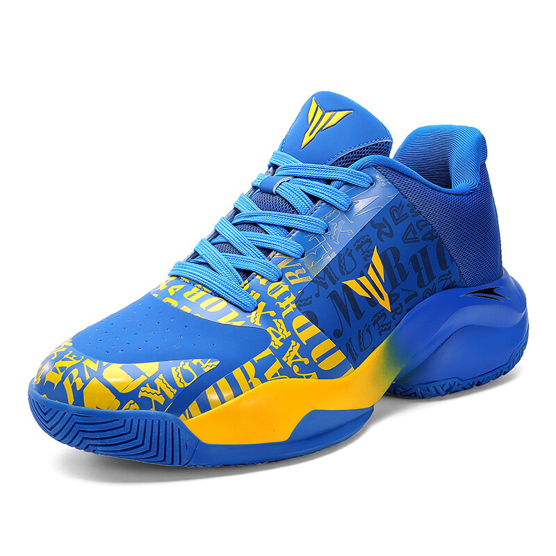

Баскетбольные кроссовки Basketball Shoes Men Mid-Top Blue, Yellow Kinglake