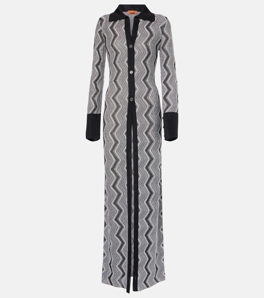 

Платье макси с зигзагом Missoni, Black And Silver