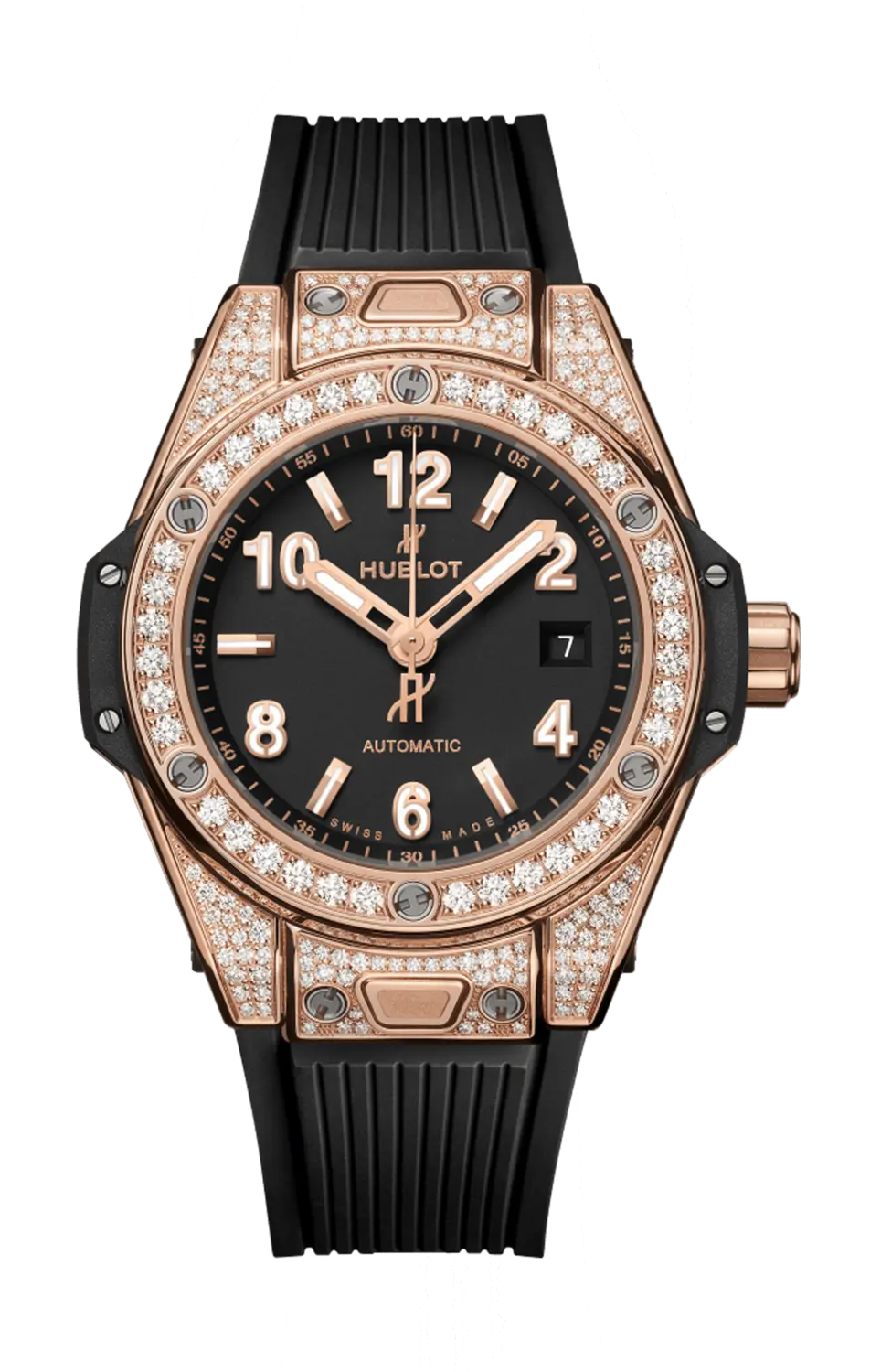 

Часы Hublot Big bang one clock king из золота с бриллиантами 33 мм