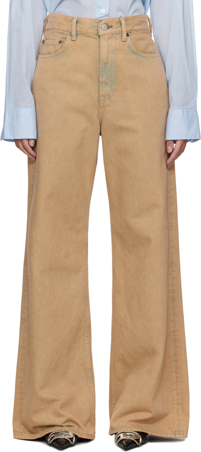 

Бежевые джинсы свободного кроя 2022 года Acne Studios, Light sand