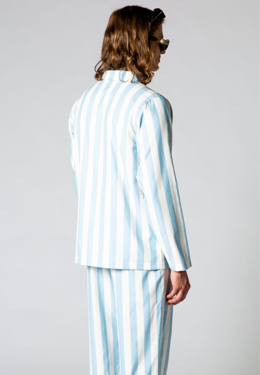 

Пижамный комплект UNO STRIPE BUTTON UP Nufferton, светло-голубой