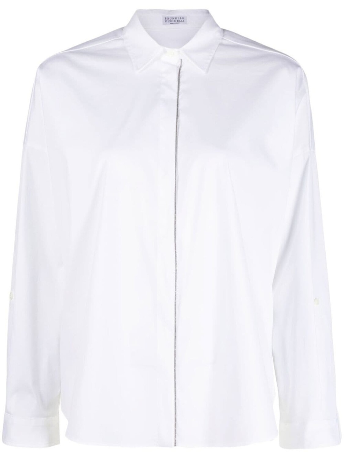 

Brunello Cucinelli рубашка с потайной застежкой, белый