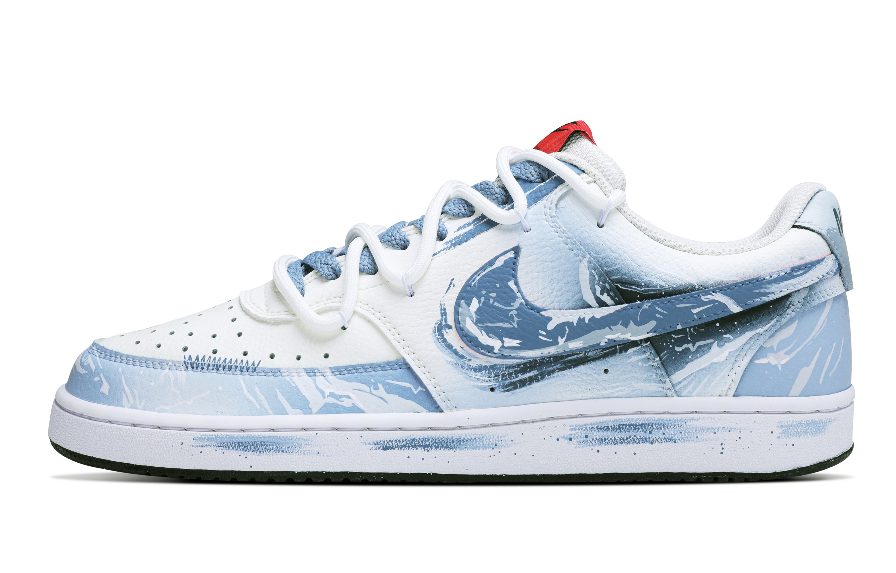 

Nike Кроссовки Court Riding The Wind, нескользящие, износостойкие, легкие, низкие, для скейтбординга, синие, мужские