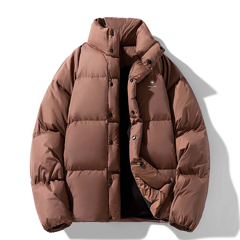 

Пуховик мужской с воротником стойкой утепленный VanCamel, coffee