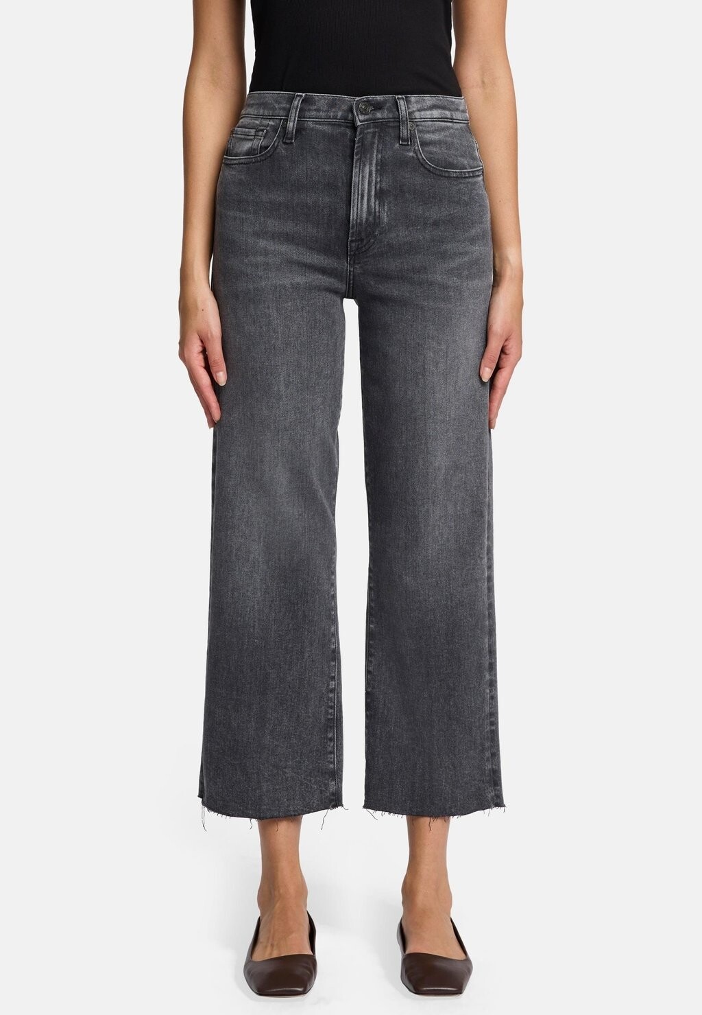 

Расклешенные джинсы CROPPED ALEXA 7 for all mankind, черный
