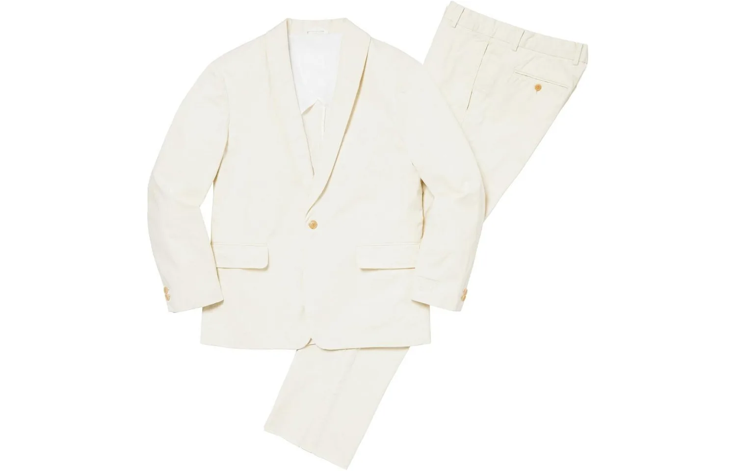 Костюм из постиранного хлопка MM6 Maison Margiela Supreme, Cream/Cream