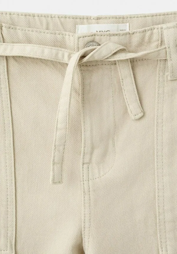 Детские джинсы прямого кроя для подростков Mango Kids, Beige — фото 3
