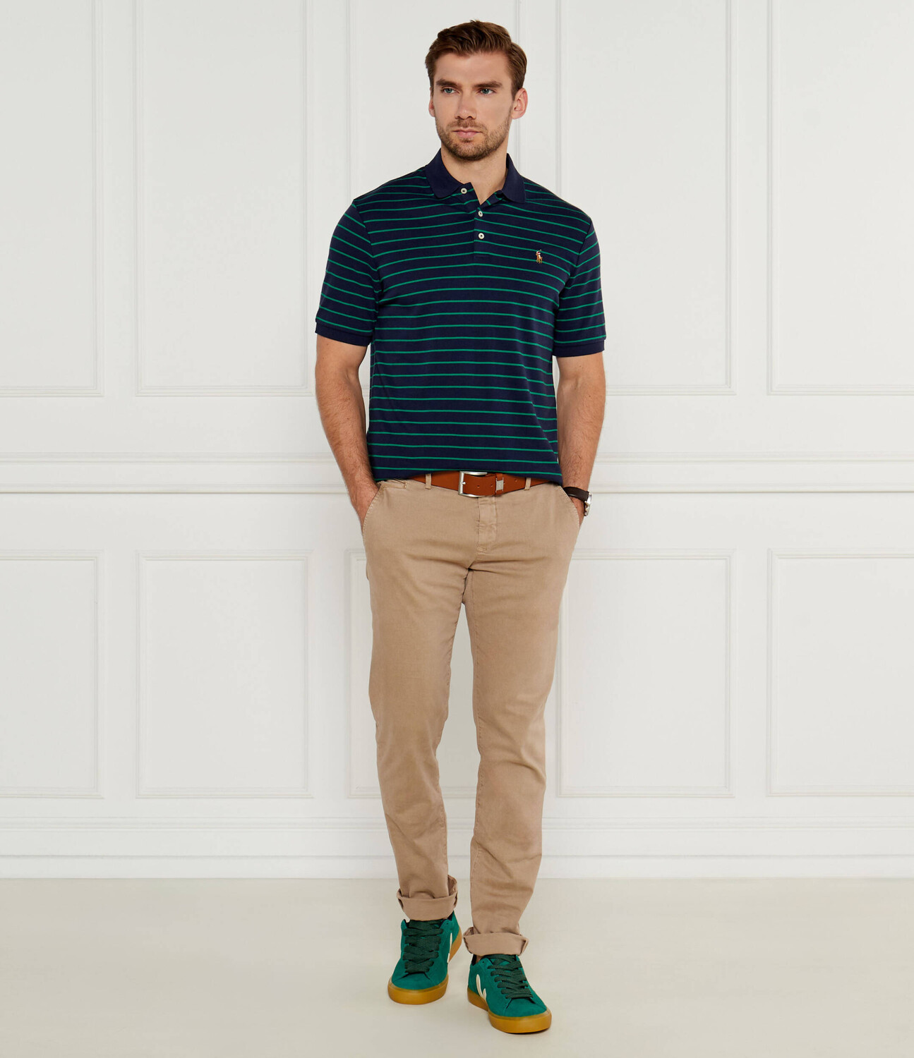 Поло POLO RALPH LAUREN Classic fit, темно-синий — фото 2