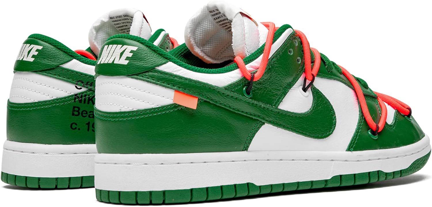 Красные и белые кроссовки Nike x Off-White Dunk Low — фото 3