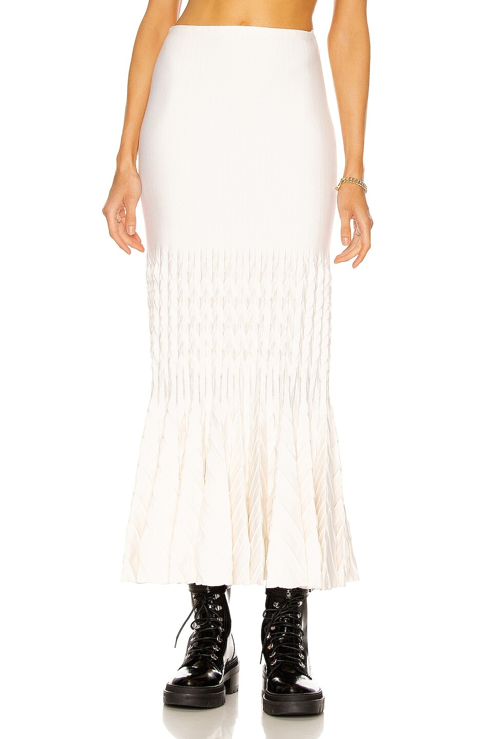 

Юбка макси с расклешенной юбкой Alaïa, цвет Ivoire