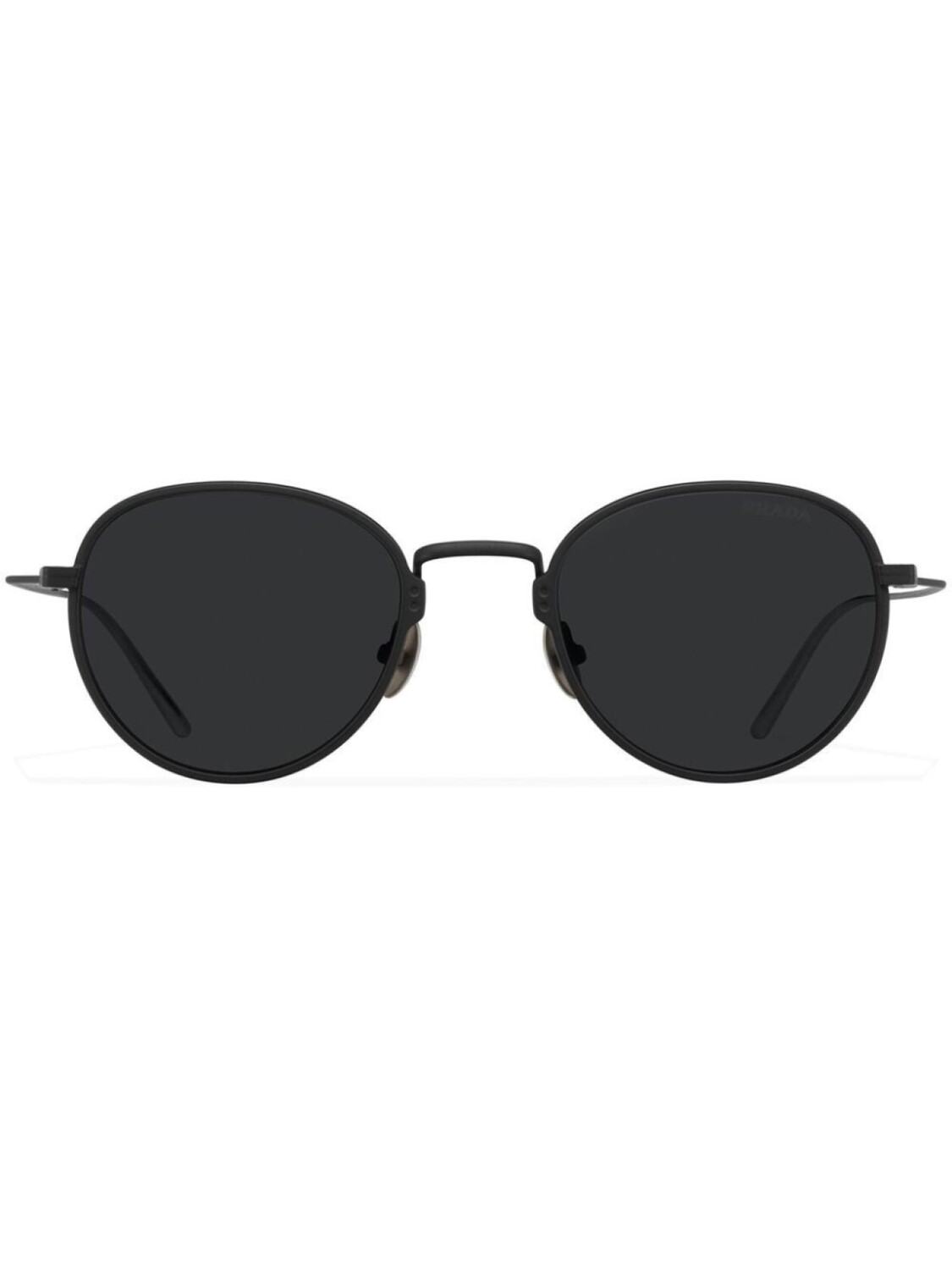 

Prada Eyewear солнцезащитные очки в овальной оправе, черный