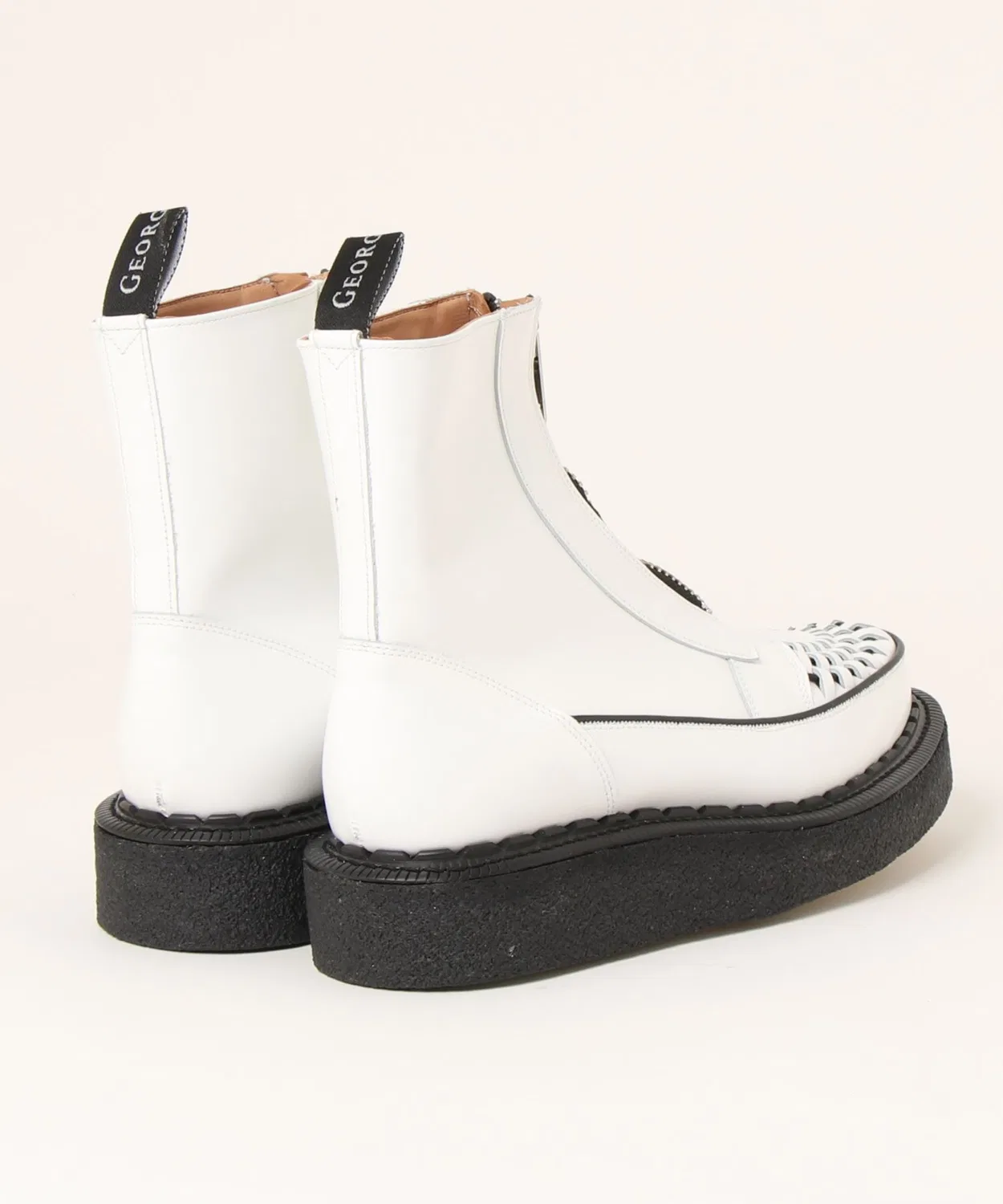 Ботинки Skipton Zip Boot с молнией, натуральная кожа, белые — фото 2
