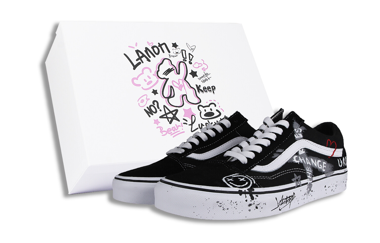 Кроссовки Vans Old Skool Skateboarding Shoes Unisex Low-top Black, черный