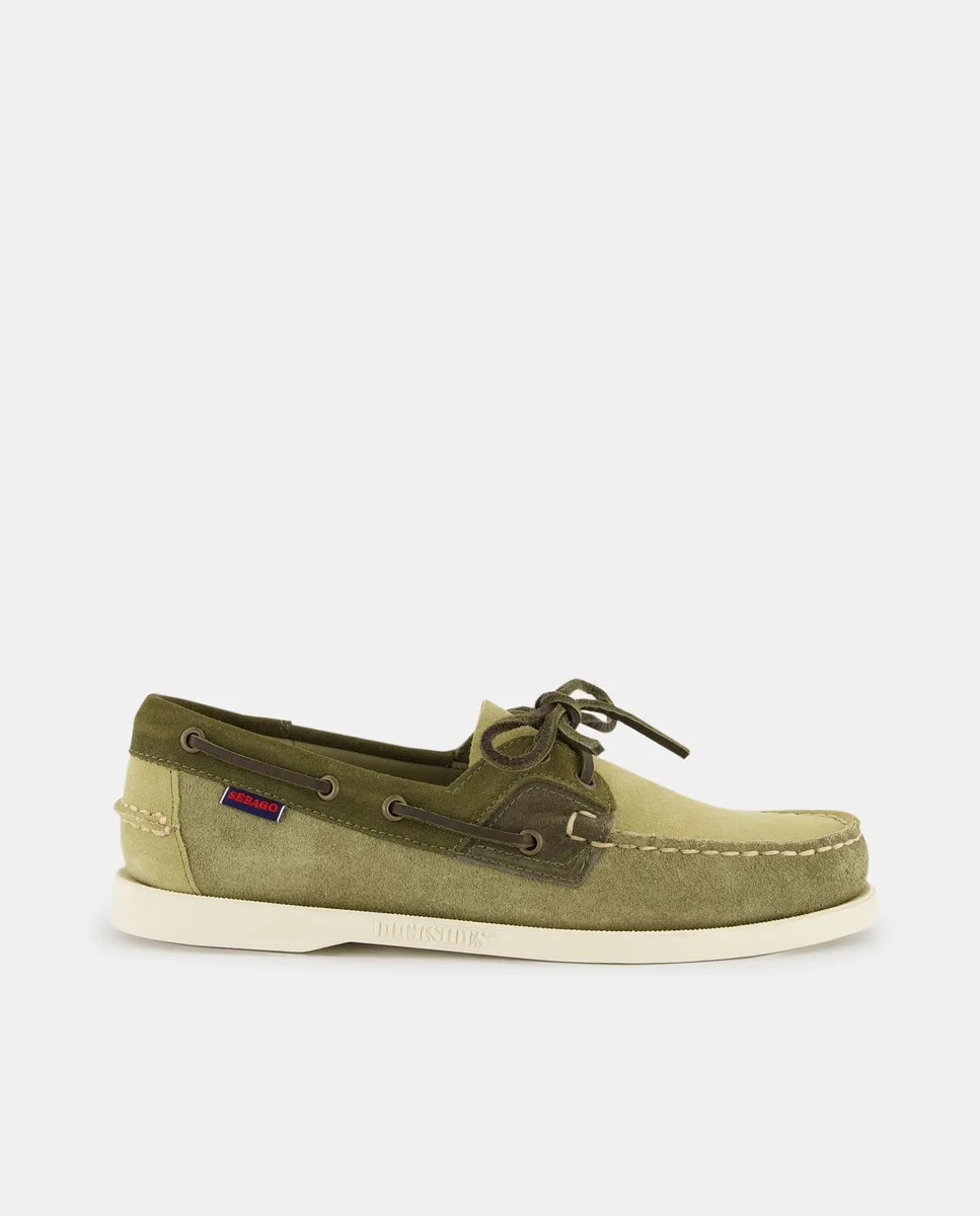 

Мужские замшевые морские туфли со шнурками Sebago, зеленый