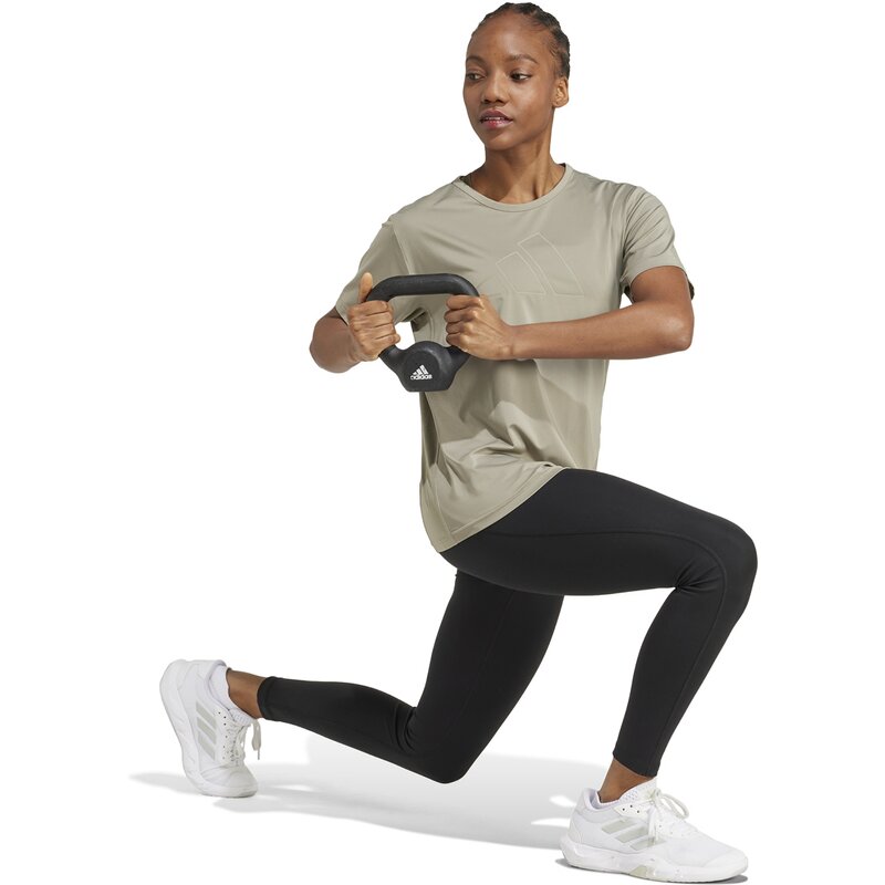 Футболка тренировочная с большим логотипом Adidas, цвет silpeb — фото 4