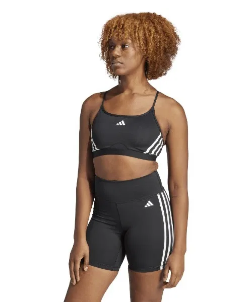 Бюстгальтер для тренировок adidas Aeroreact Light Support с технологией AEROREADY, чёрный
