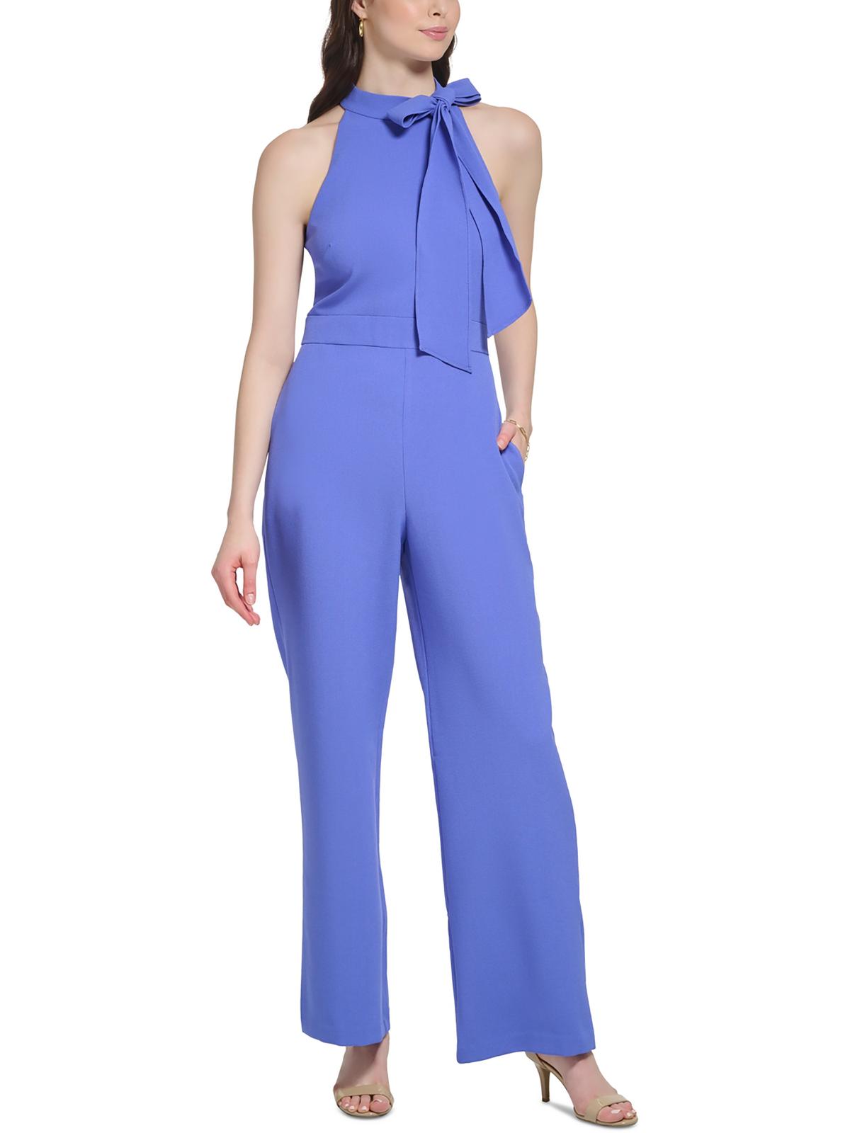 

Женский креповый комбинезон с бантом Vince Camuto, цвет periwinkle