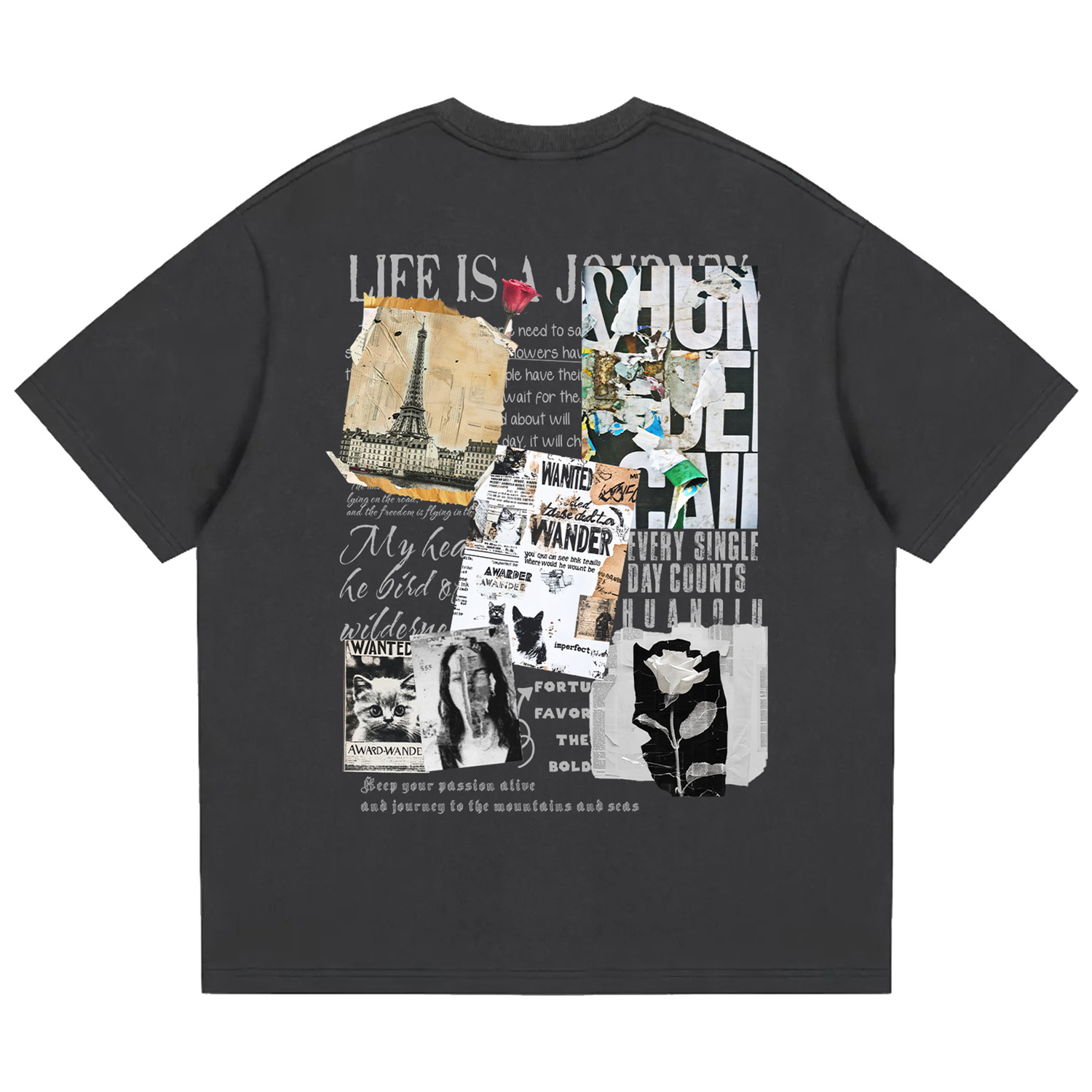 

Футболка Unisex Crew Neck Moderate Heavyweight HUANQIU, темно-серый