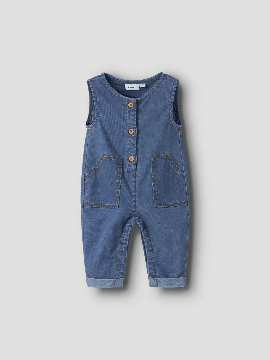 Джинсовый комбинезон из денима, Name it, medium blue denim — фото 3