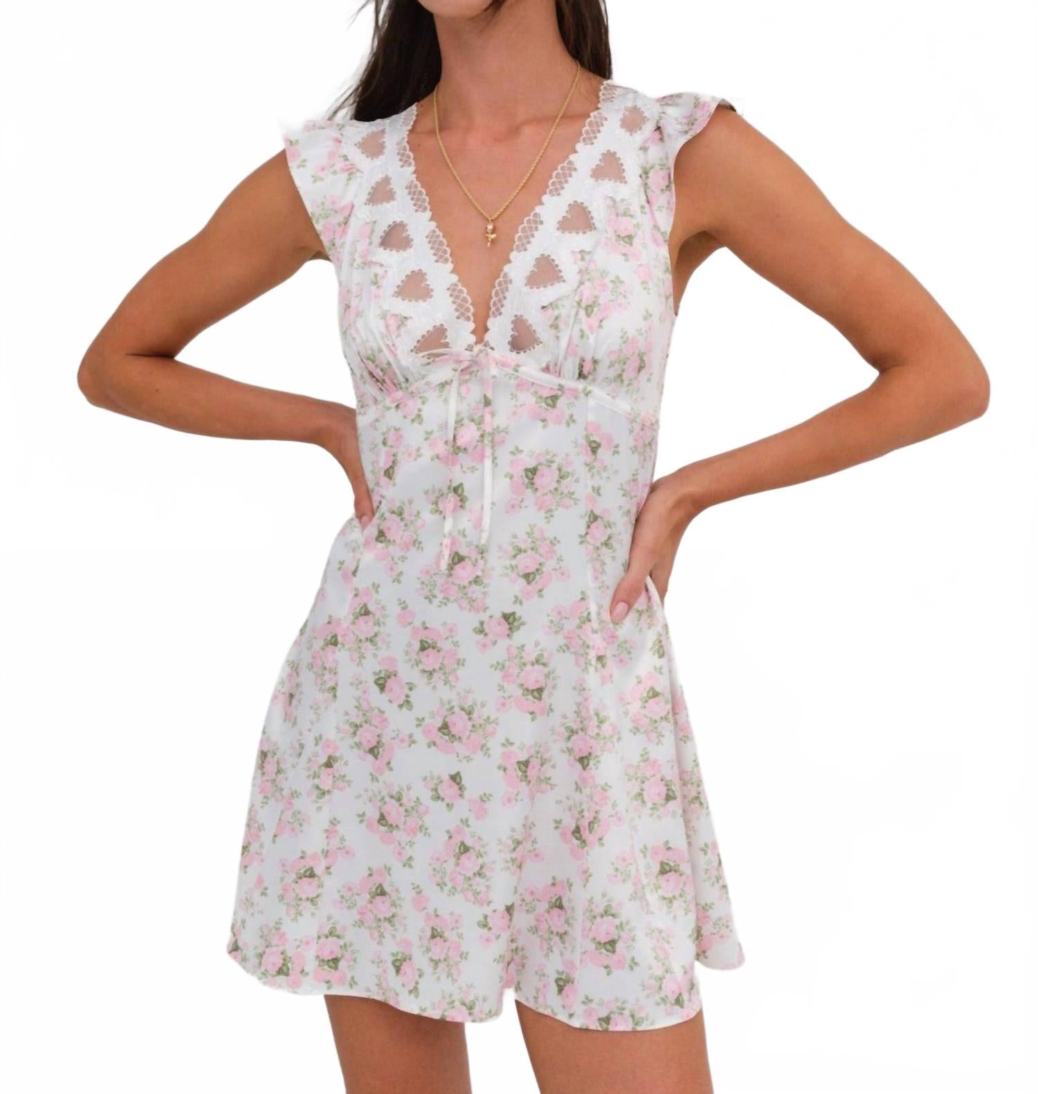 

Платье-комбинация Naima в розовом цвете For Love & Lemons