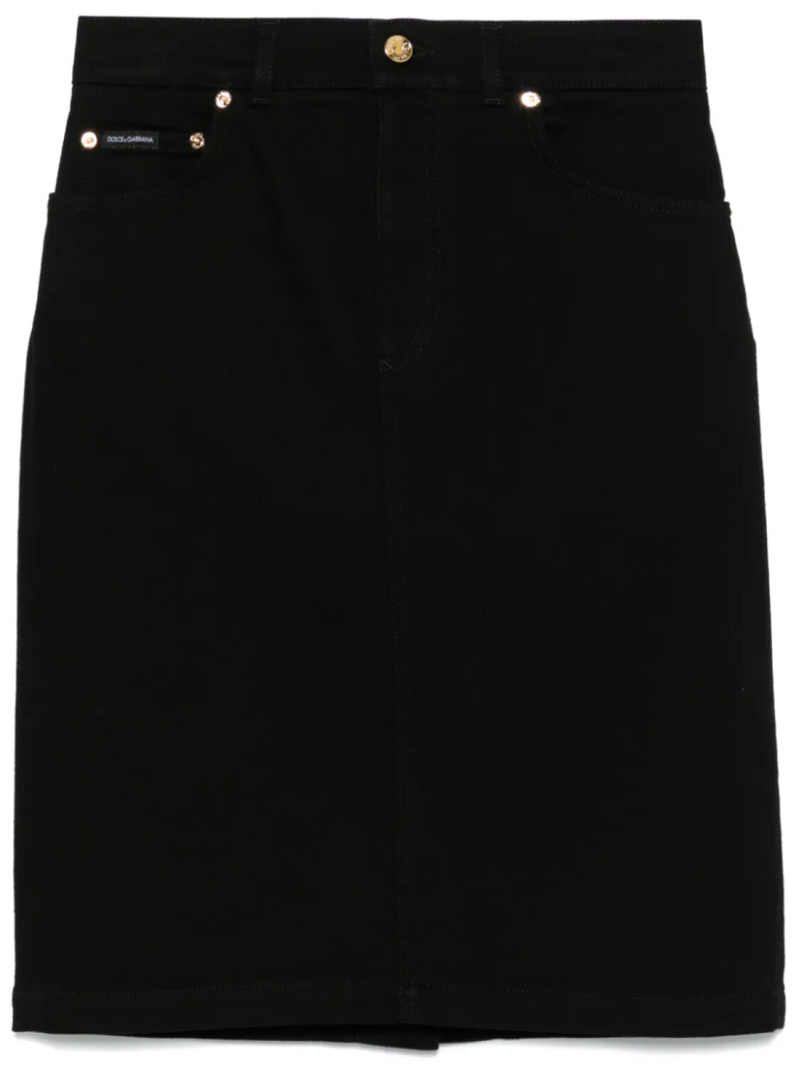 

Юбка миди из денима Dolce & Gabbana, черный