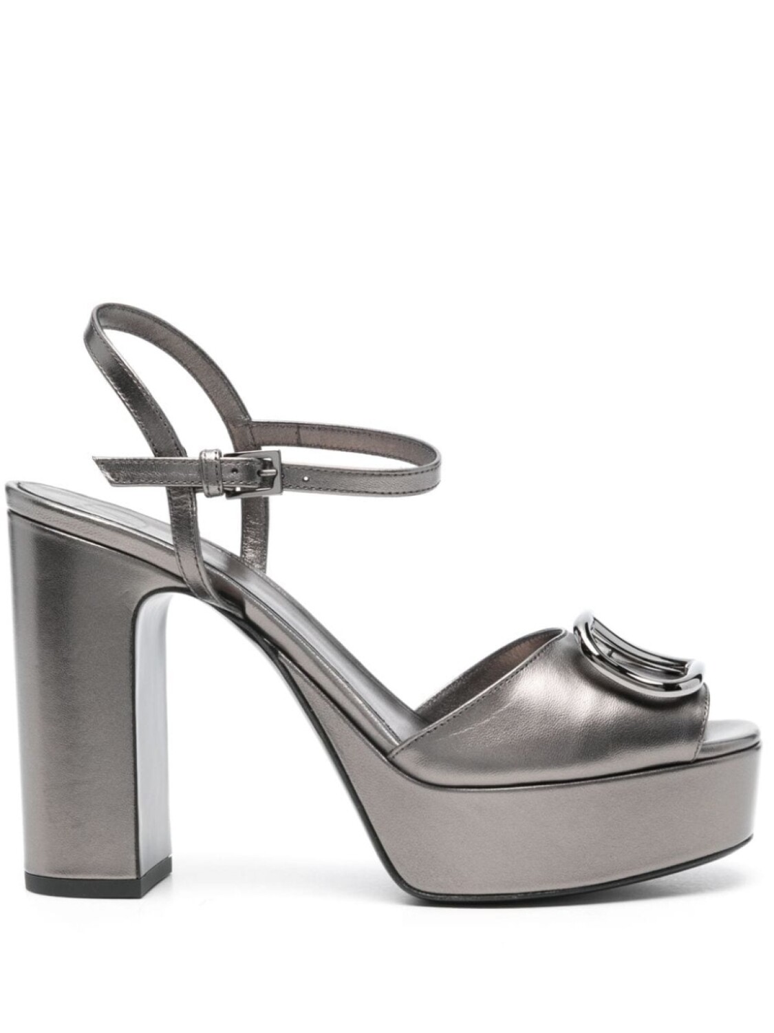 

Valentino Garavani босоножки с логотипом VLogo Signature, серебряный